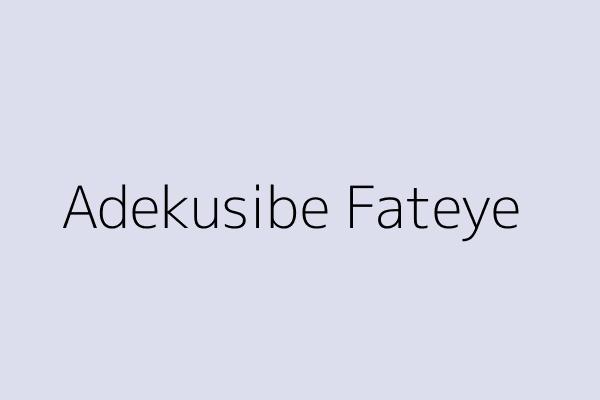 Adekusibe Fateye